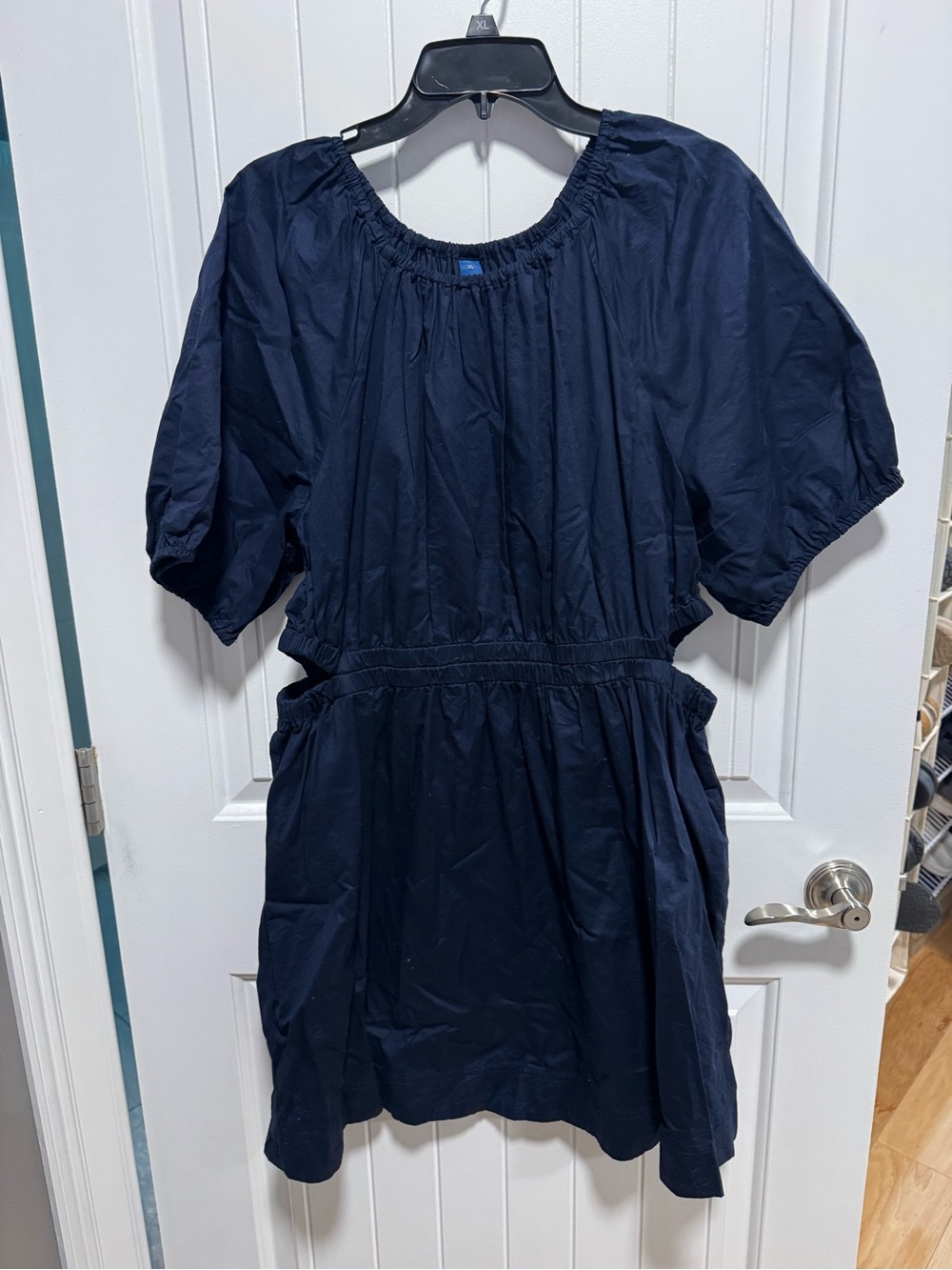 Old Navy Navy Puff Sleeve Casual Dress